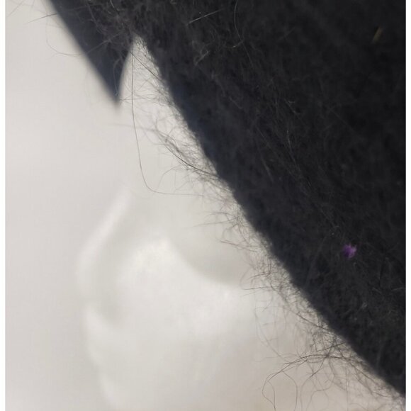 Vintage Black Rabbit hair Wool Fluffy Bucket Hat - Picture 6 of 8